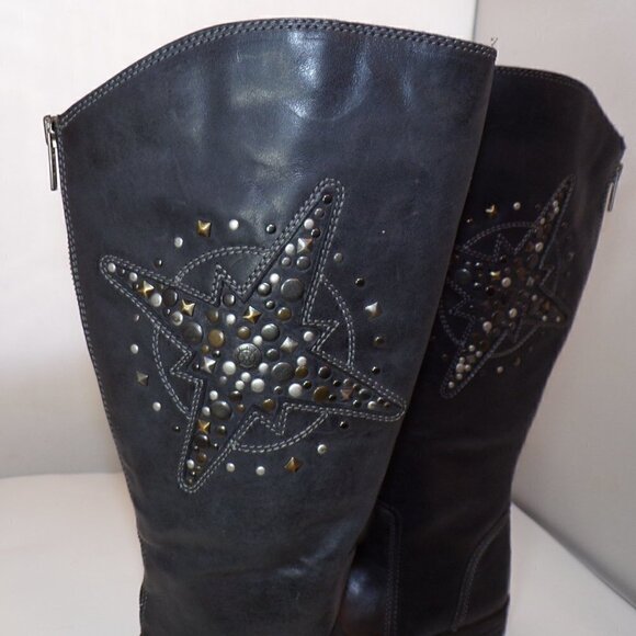 BUSSOLA Anthropologie Star Studded Riding Boots sz 38 7.5 NEW - Picture 5 of 10